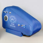 ST2200 Soft Sitting Hyperbaric Chamber – side profile showing structure, air hose ports, and durable zippers