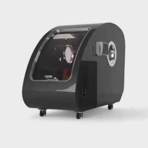 Macy Pan HP750 hard shell hyperbaric chamber with compact design that fits through standard doors